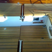 Teakdeck Cockpit ohne Leibung